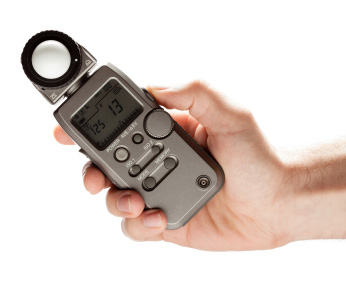 Light meter reading in hand